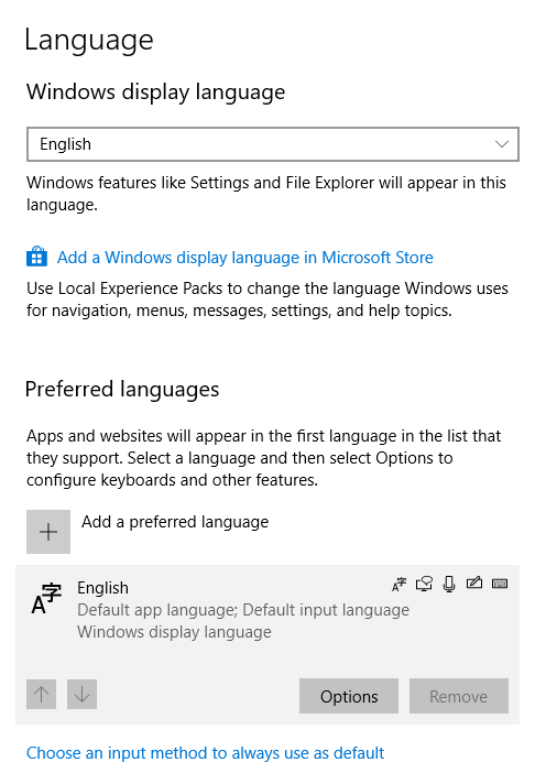 switch keyboard layout settings language windows 10