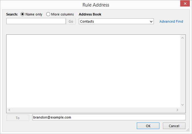 outlook add email address of forward recipients
