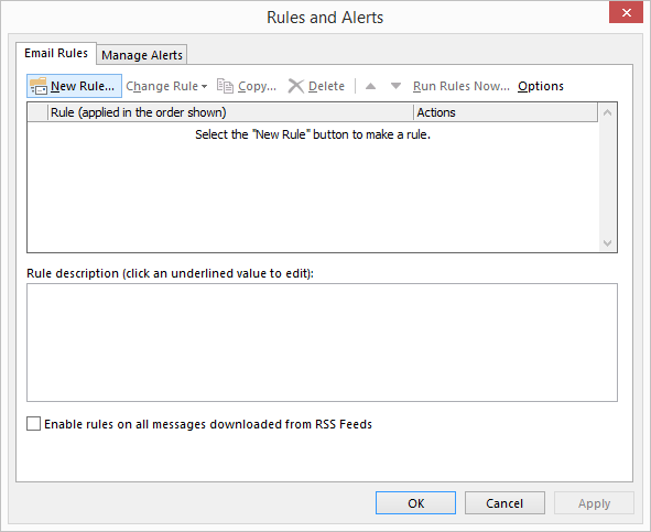 outlook create rule to forward received emails to another email address