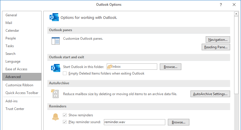 cannot find sent mail in outlook 2013